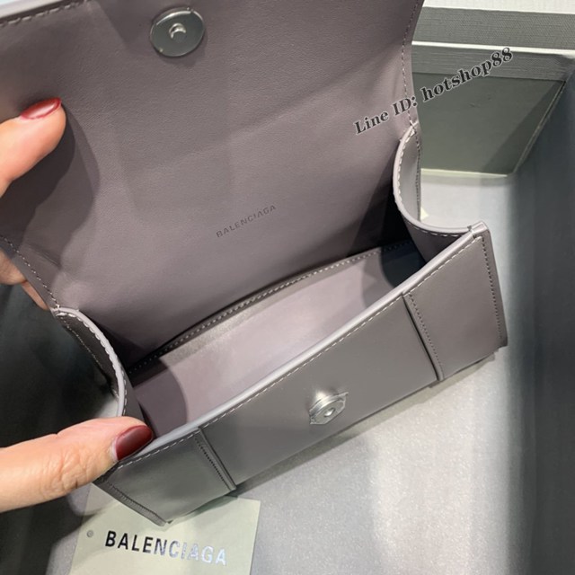 Balenciaga專櫃新款mini號手提肩背女包原單沙漏包 巴黎世家煙灰色沙漏包 fyj1413